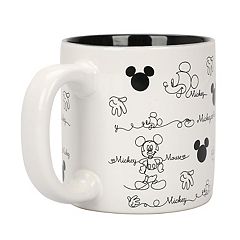 Mickey Mouse 825682 11 oz Disney Pattern with Gold Handle Ceramic Mug, 1 -  Kroger