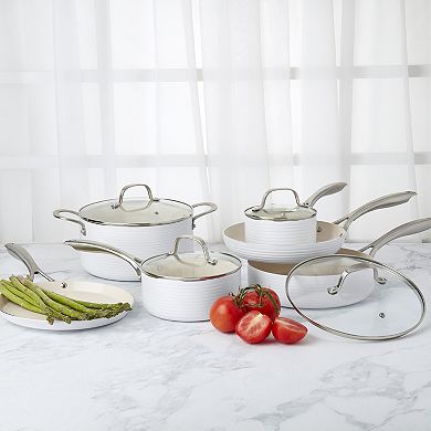 Denmark Monaco 10-pc. White Nonstick Aluminum Cookware Set