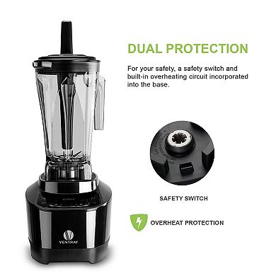 Ventray Professional Countertop Blender, 8-Speed 1500W High Power ...