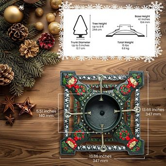 Ventray Christmas Tree Stand with Water Reservoir, Tree Base Holder for Real Trees