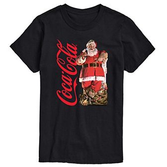 Big & Tall Coca-Cola Vintage Santa Graphic Tee
