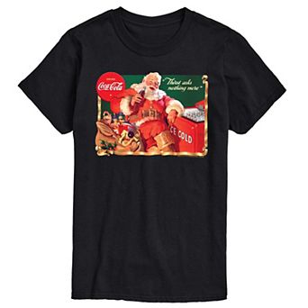 Big & Tall Coca-Cola Vintage Santa Ice Cooler Graphic Tee