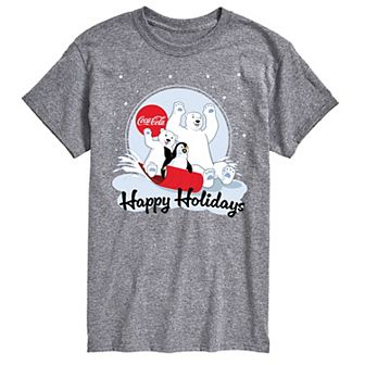Big & Tall Coca-Cola Happy Holiday Sled Graphic Tee