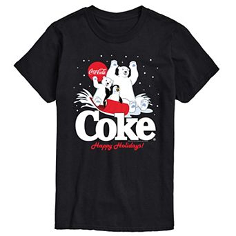 Big & Tall Coca-Cola Happy Holidays Sledding Graphic Tee