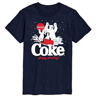 Big & Tall Coca-Cola Happy Holidays Sledding Graphic Tee