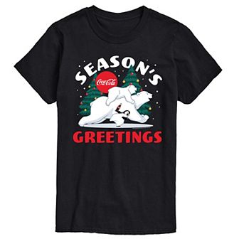 Big & Tall Coca-Cola Seasons Greetings Graphic Tee
