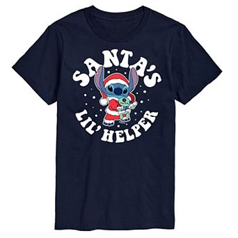Disney's Lilo & Stitch Big & Tall Santas Lil Helper Graphic Tee