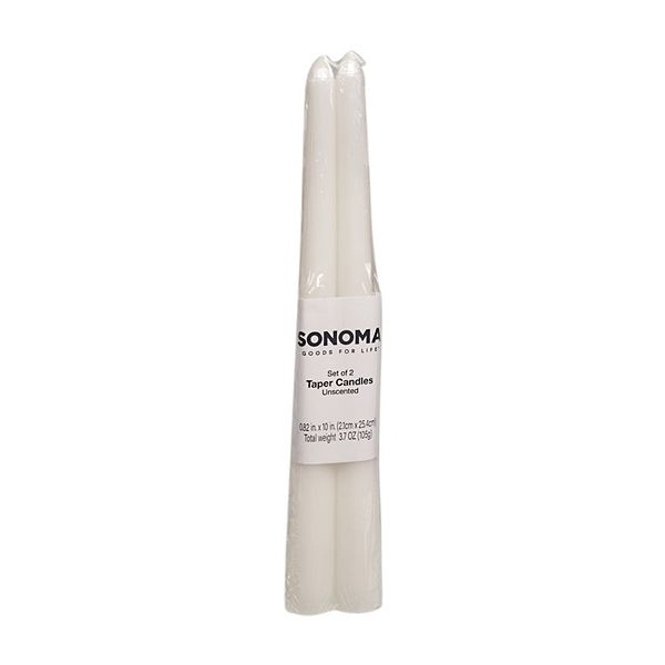 Sonoma Goods For Life® 2Pack White Elegant Taper Candles