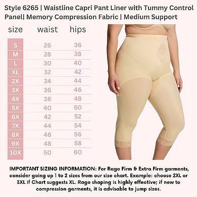 Waistline Capri Pant Liner