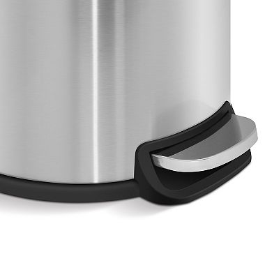 8 Gal./30 Liter and 1.3 Gal./5 Liter Stainless Steel Step-on Trash Can Set for Kitchen and Bathroom