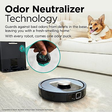 Shark® Detect Pro Self-Empty NeverStuck Tech WiFi Robot Vacuum with HEPA Bagless Base – RV2820AE