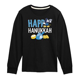 Disney's Mickey Mouse Boys 8-20 Happy Hanukkah Long Sleeve Graphic Tee