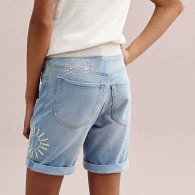 Girls 6-20 & Plus Size SO® Ribbed Tie-Waist Bermuda Shorts