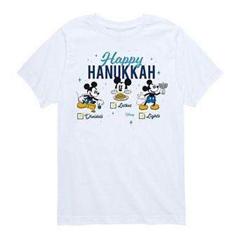 Disney's Mickey Mouse Boys 8-20 Happy Hanukkah Graphic Tee