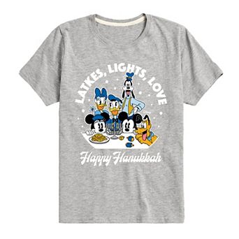 Disney's Mickey Mouse & Friends Boys 8-20 Latkes Lights Love Graphic Tee