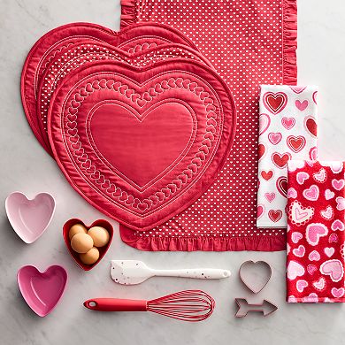 Celebrate Together™ Valentine's Day Reversible Ruffled Heart Table Runner