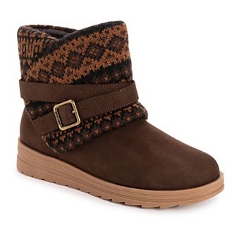 MUK LUKS Naomi Women's Ankle Boot Slippers