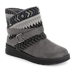 Womens Grey MUK LUKS Boots - Shoes