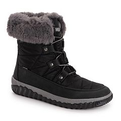 Muk Luks Womens Flexi New York Flat Heel Winter Boots