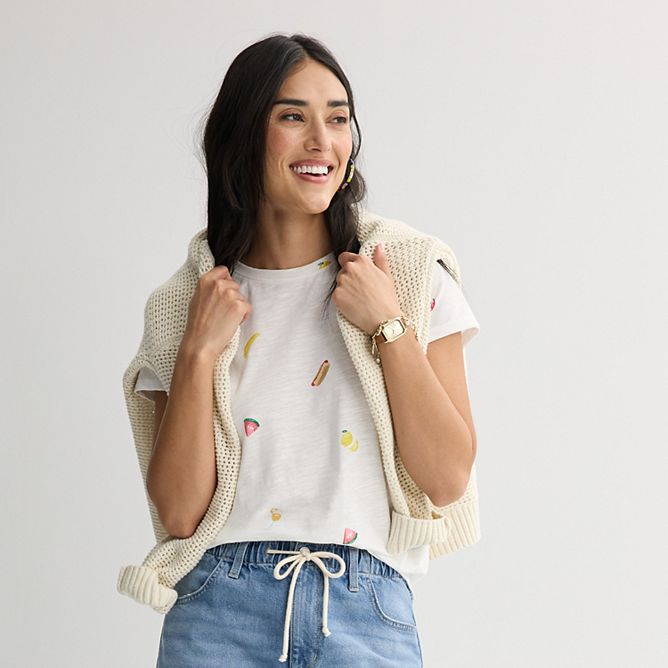 Women's Sonoma Goods Short-Sleeve Crew Tee