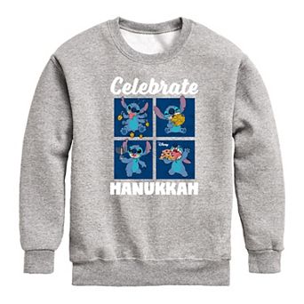 Disney's Lilo & Stitch Boys 8-20 Celebrate Hanukkah Fleece Sweatshirt