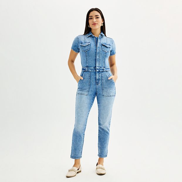 Women s Intempo Denim Jumpsuit Size 16 Denim