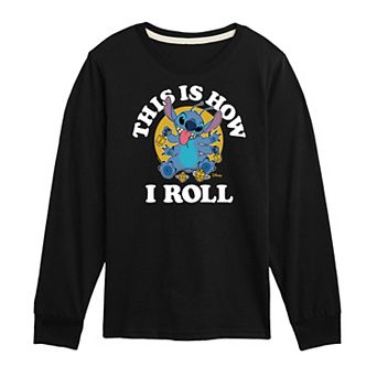 Disney's Lilo & Stitch Boys 8-20 This Is How I Roll Long Sleeve Graphic Tee