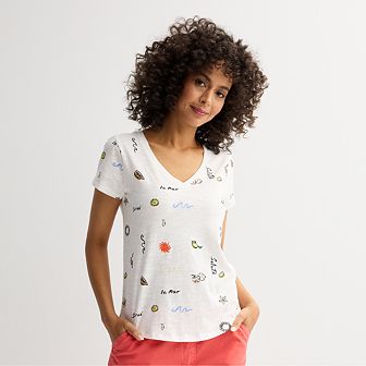 Women's Sonoma Goods For Life® Everyday Short Sleeve V-Neck Tee