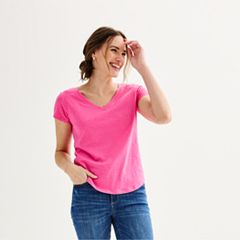 Womens Pink T-Shirts Clothing