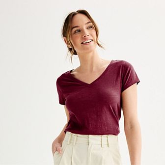 Women's Sonoma Goods For Life® Everyday Short Sleeve V-Neck Tee