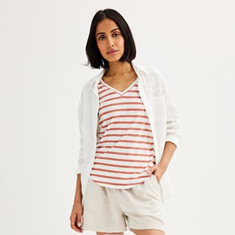 Women's Sonoma Goods For Life® Everyday Short Sleeve V-Neck Tee