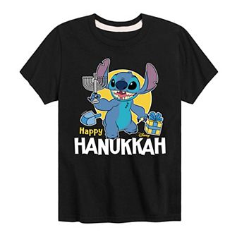 Disney's Lilo & Stitch Boys 8-20 Happy Hanukkah Graphic Tee
