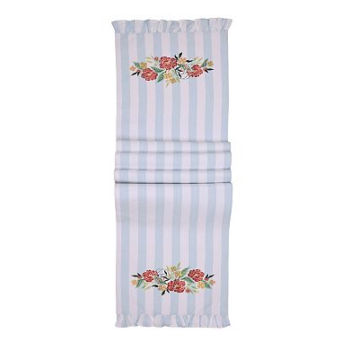 Celebrate Together™ Spring Ruffled & Striped Table Runner