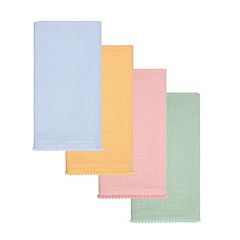 Set of 24) Elrene Home Fashions Everyday Casual Prints Assorted Fabric  Napkins