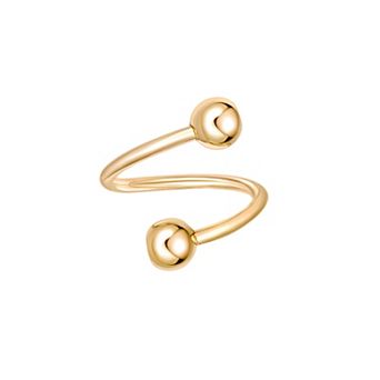 Lila Moon 10k Gold Cubic Zirconia Twist Belly Ring