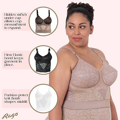 Wireless "Expandable Cups" Longline Bra