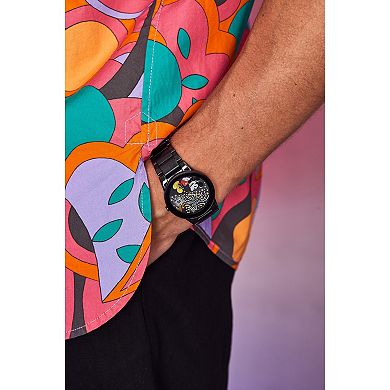 Disney's 100th Anniversary Mickey Mouse Men's Eco-Drive Fiesta Black Stainless Bracelet Watch by Citizen - AU1095-57W