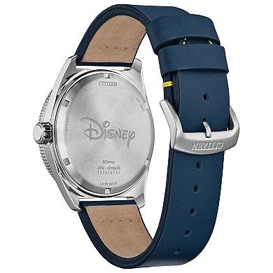 Disney 100th Anniversary Men's Eco-Drive Donald Duck Blue Leather Strap Watch By Citizen - AW1790-05W