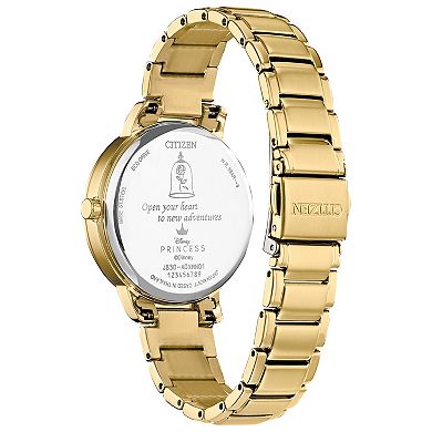 Disney's 100th Anniversary Beauty & The Beast Women's Eco-Drive Gold Tone Bracelet Watch by Citizen - FE7048-51D