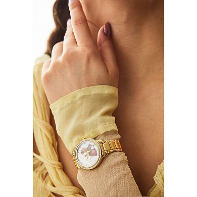 Disney's 100th Anniversary Beauty & The Beast Women's Eco-Drive Gold Tone Bracelet Watch by Citizen - FE7048-51D
