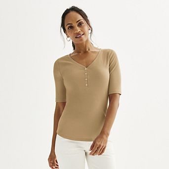 Women's Sonoma Goods For Life® Slim-Fit Henley