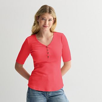 Women's Sonoma Goods For Life® Slim-Fit Henley