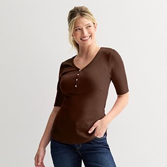 Women's Sonoma Goods For Life® Slim-Fit Henley