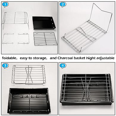 Folding & Lightweight Steel Mesh Barbecue Grill Tool