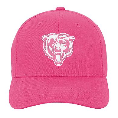 Girls Youth Pink Chicago Bears Adjustable Hat