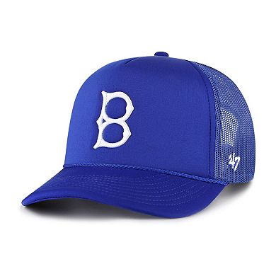 Men's '47 Royal Brooklyn Dodgers Cooperstown Collection Foam Logo Trucker Adjustable Hat