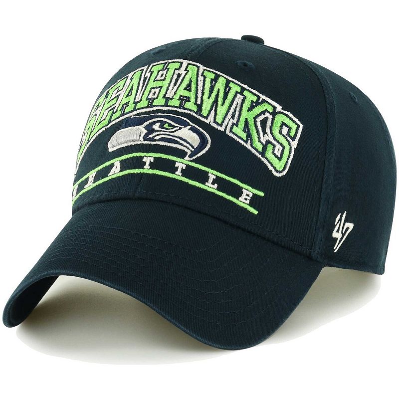 Men's '47 College Navy Seattle Seahawks Fletcher MVP Adjustable Hat, Blue