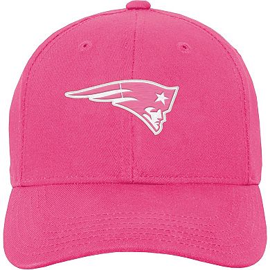 Girls Youth Pink New England Patriots Adjustable Hat