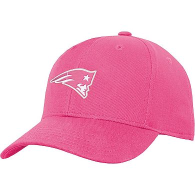 Girls Youth Pink New England Patriots Adjustable Hat