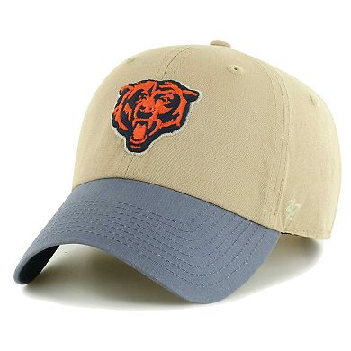 Men's '47 Khaki/Navy Chicago Bears Ashford Clean Up Adjustable Hat